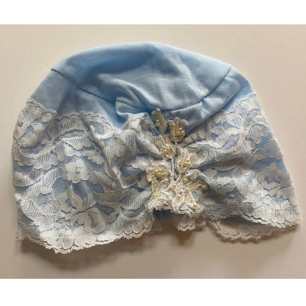 Vintage Turban Style Lace and Cotton Sleep Hat - Baton Rogue Louisiana
